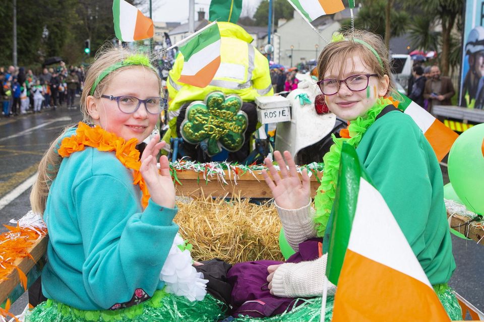 Rebecca and Louise Shortt at the St Patrick's Day Parade.