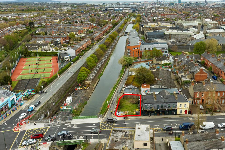 The site, outlined in red, at 113 Phibsborough Road, Dublin 7