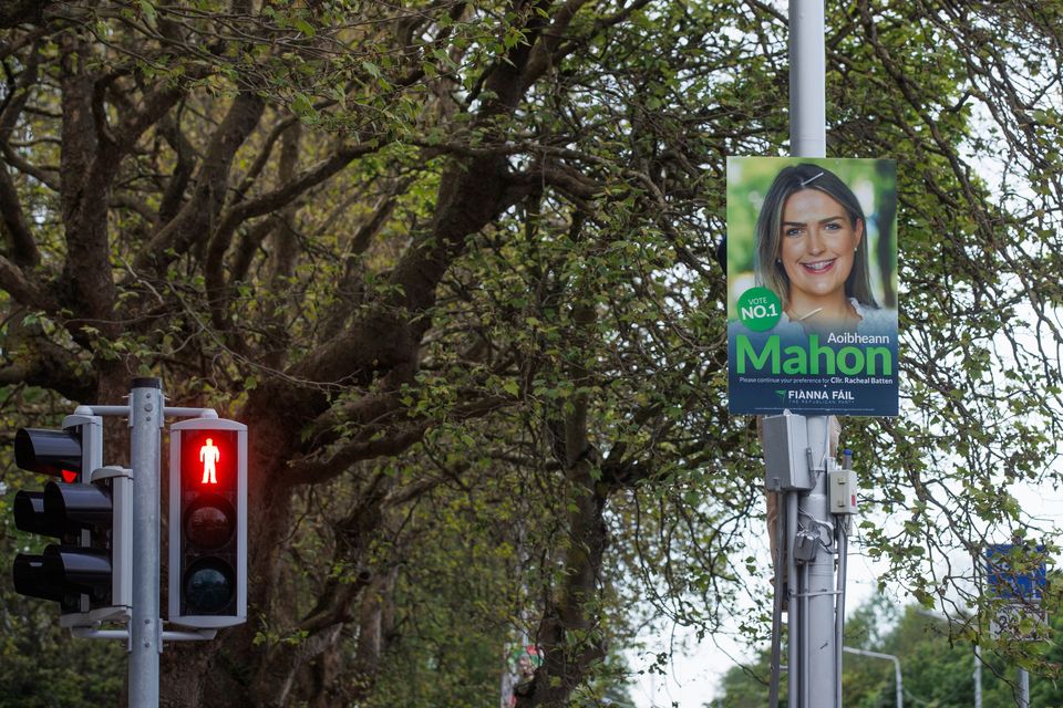 Election posters going up in Dublin.
Pic:Mark Condren
7.5.2024