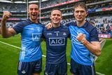 thumbnail: Dublin's nine-time All-Ireland medal winners, from left, James McCarthy, Stephen Cluxton and Michael Fitzsimons celebrate after last year's All-Ireland SFC final win over Kerry at Croke Park in Dublin. Photo: Brendan Moran/Sportsfile