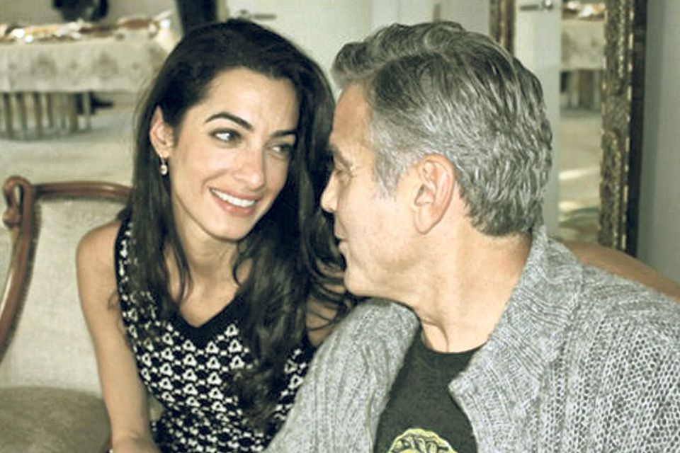 The Look of Love: Amal Alamuddin and her husband-to-be George Clooney. Photo: Getty