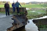 thumbnail: The collapsed bridge at Wilton, Bree, following flooding in Wexford on Christmas Day 2021.