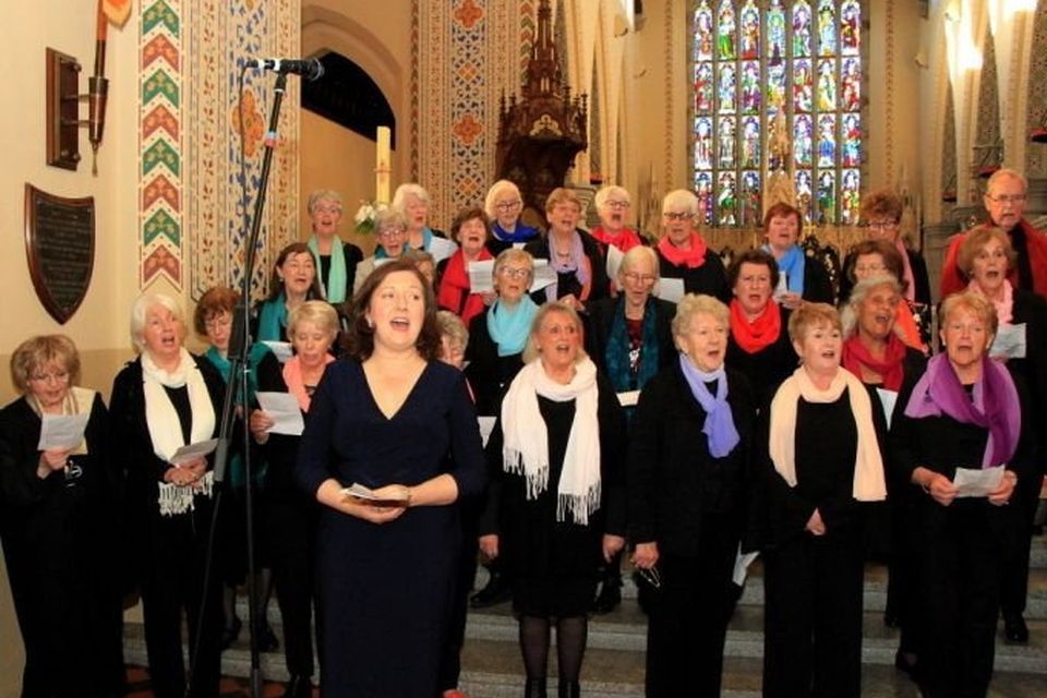 The Silvertones pictured performing in St Aidan's Cathedral with Roisin Dempsey.