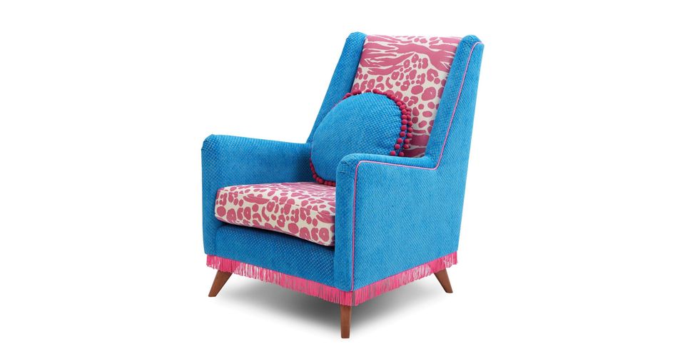 Patterned armchair, €495, dfs.ie