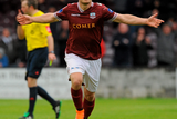 thumbnail: Galway United's Colm Horgan wheels away in celebration after scoring the winning penalty