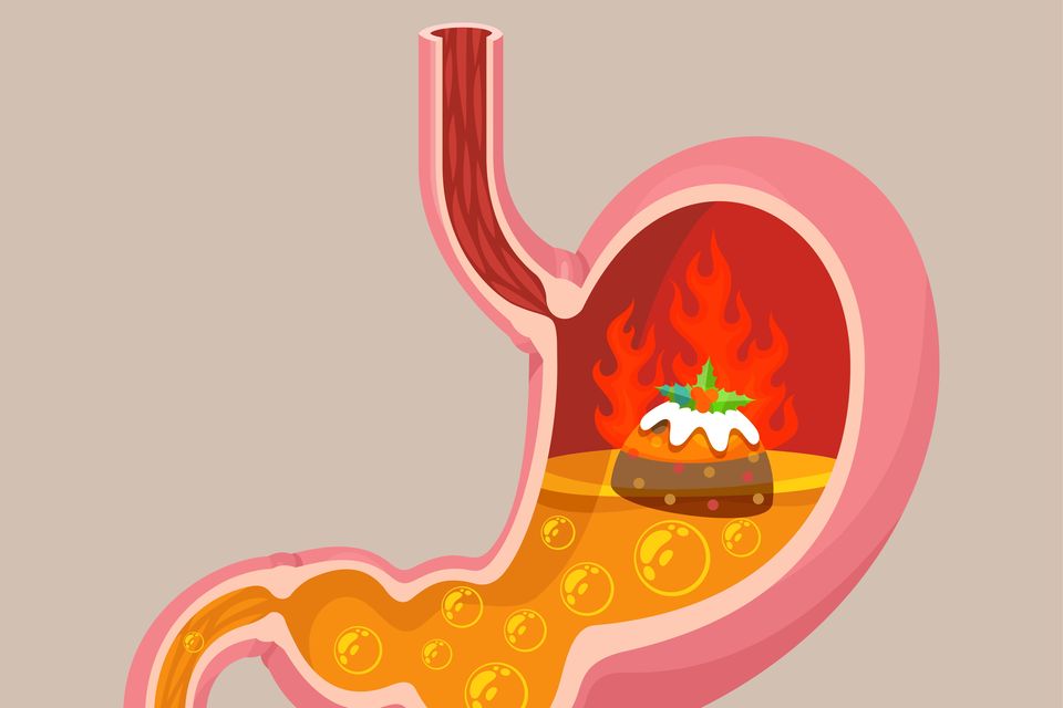 Avoid overly fatty or rich foods this Christmas to minimise the risk of indigestion and heartburn. Picture: Getty
