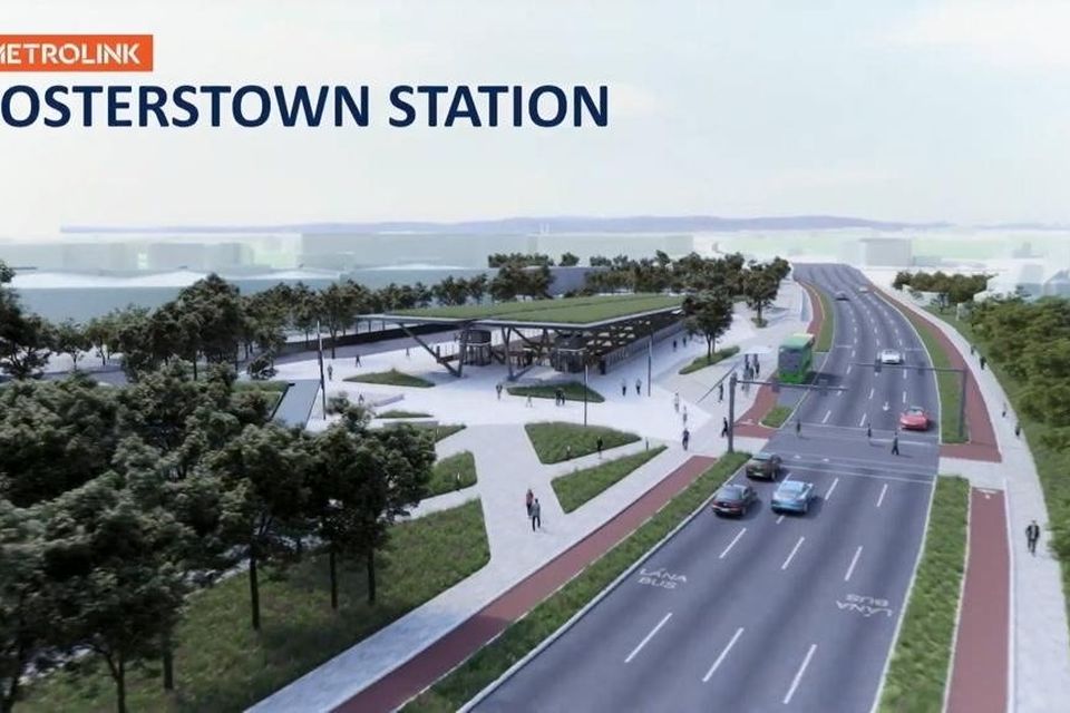 Planned Fosterstown MetroLink station in Swords which has opened up the area for development.