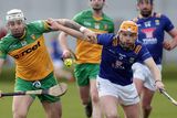 thumbnail: Wicklow's Pádraig Doran and Donegal's Sean Ward race for a breaking ball.