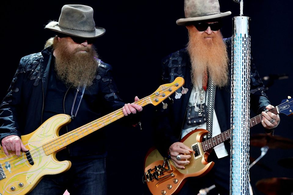 ZZ Top perform on The Pyramid stage at Worthy Farm in Somerset during the Glastonbury Festival Credit:    REUTERS/Stoyan Nenov