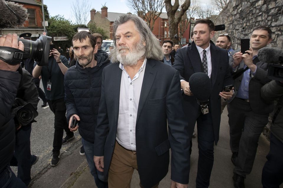 Gerard 'The Monk' Hutch leaving court