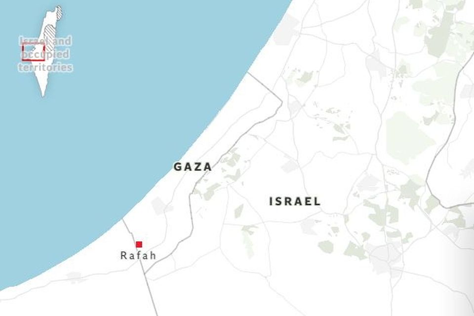 Rafah is in the southern Gaza strip near the border with Israel. Source: The Independent