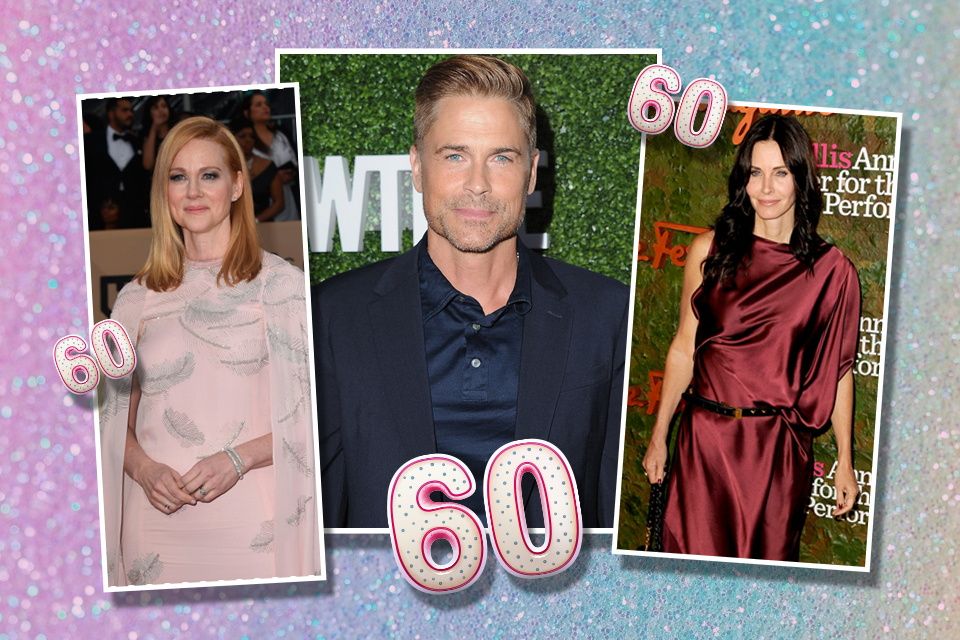 Stars Laura Linney, Rob Lowe and Courtney Cox wll all turn 60 this year. Graphic: Paula Dallaghan