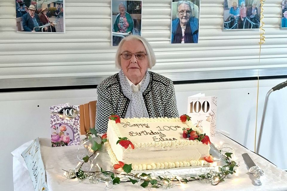 Eileen Cox celebrating her 100th birthday.