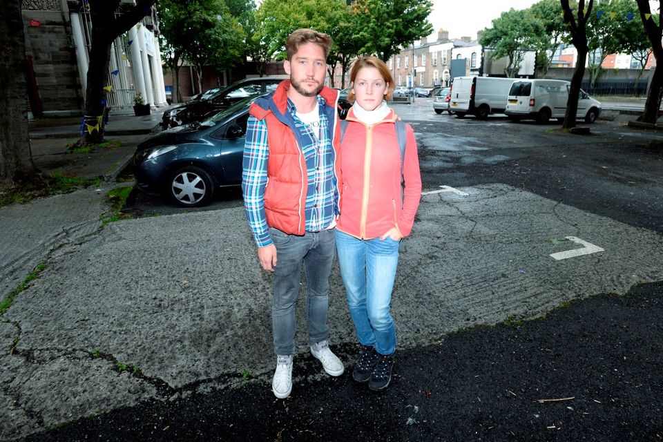 Sebastian Smulders (33) and Lena Weiss (24) from Germany who had their car robbed from Sean McDermott Street