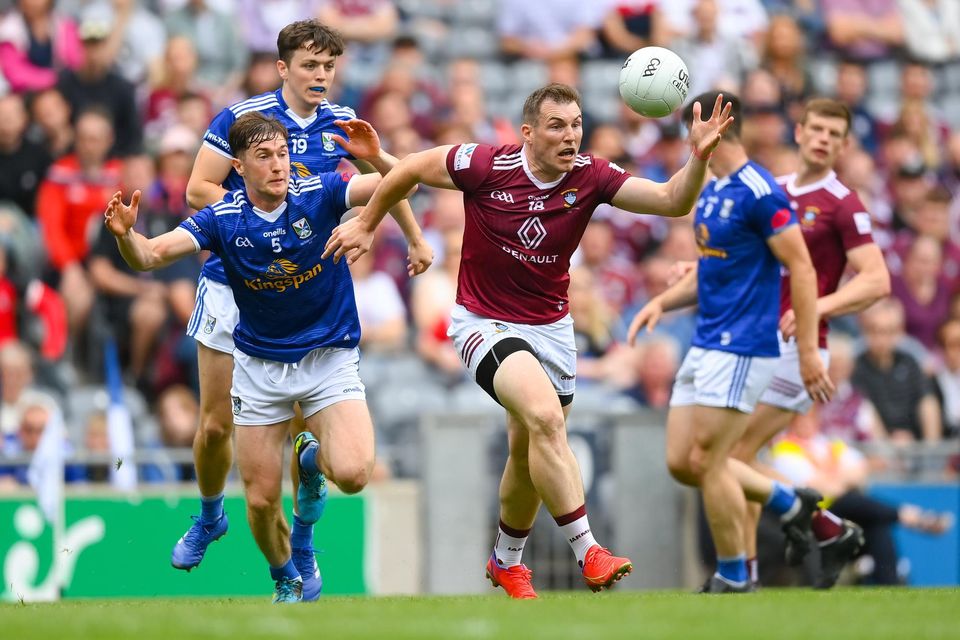 Westmeath's Kieran Martin on his way to scoring his side's second goal during the Tailteann Cup final against Cavan last year. Photo: Stephen McCarthy/Sportsfile