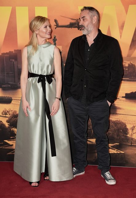Kirsten Dunst and Alex Garland (Aaron Chown/PA)