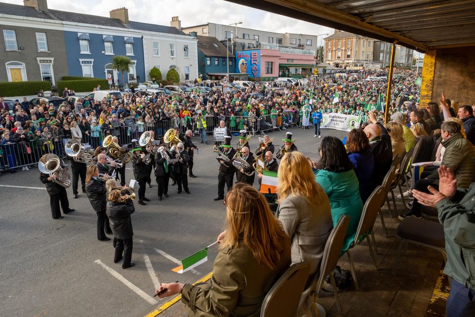 Green is the colour as thousands arrive for St Patrick's Day