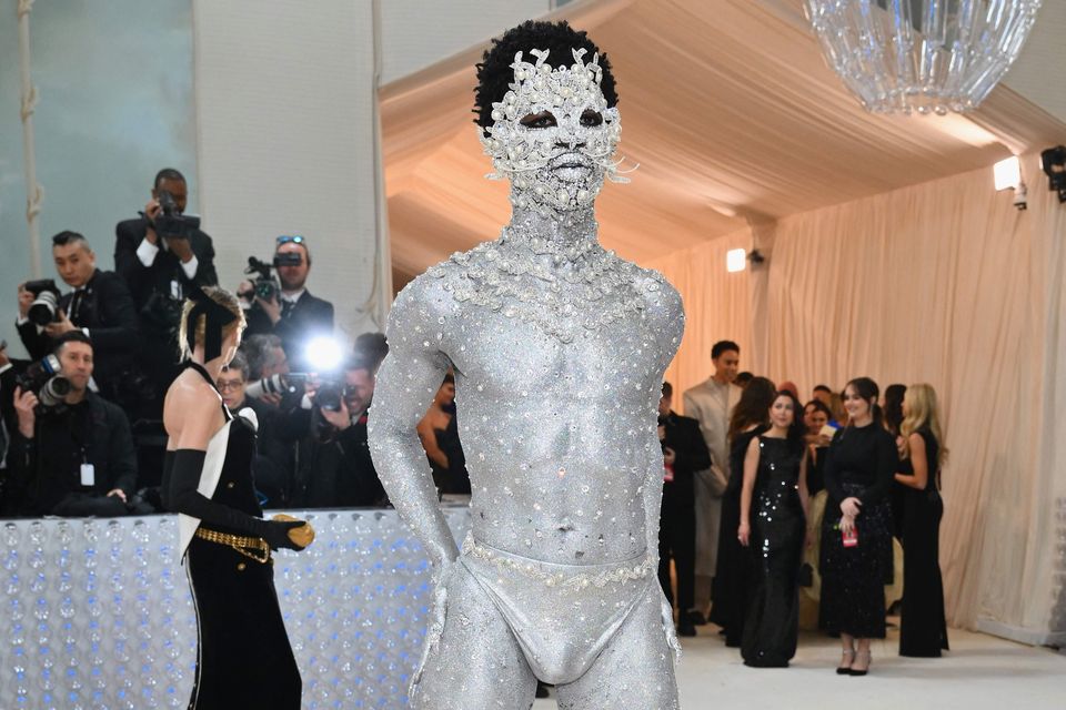 US rapper Lil Nas X arrives for the 2023 Met Gala. Photo: Angela Weiss via Getty Images MET GALA