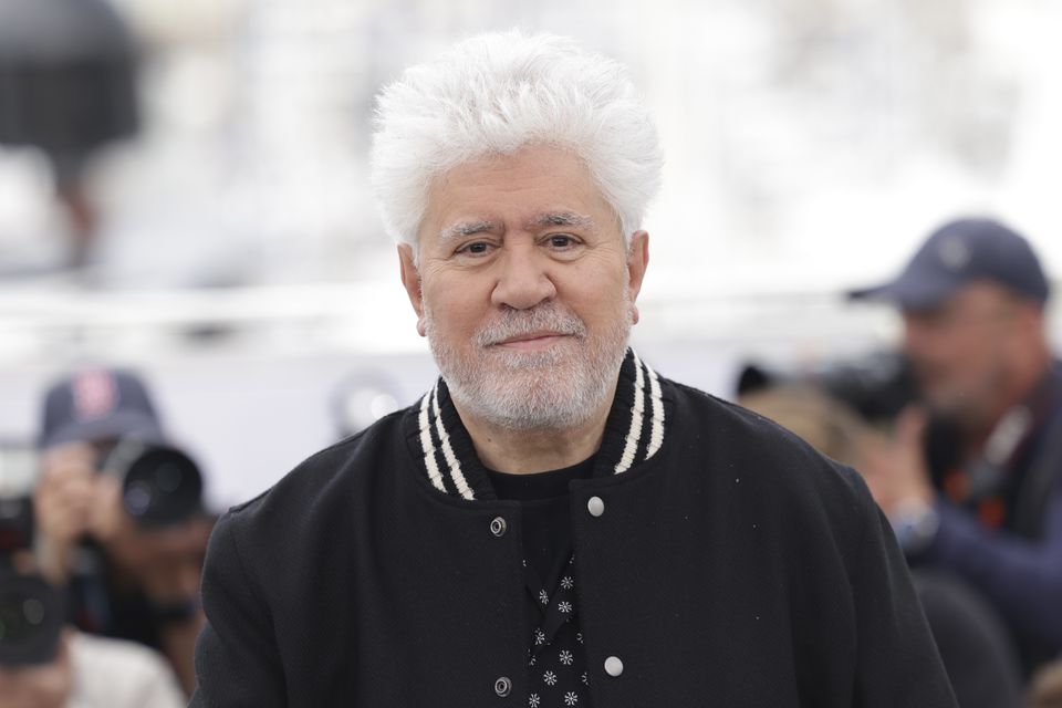 Director Pedro Almodovar poses at the photo call for the film Strange Way Of Life (Vianney Le Caer/Invision/AP)