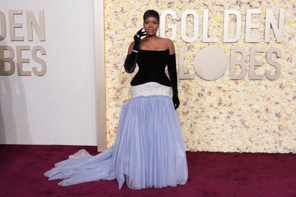 Fantasia Barrino arrives at the 81st Golden Globe Awards on Sunday, Jan. 7, 2024, at the Beverly Hilton in Beverly Hills, Calif. (Photo by Jordan Strauss/Invision/AP)