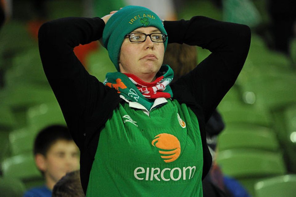 A dejected Annie Leddy, from Ballyfermot, Dublin, after the disappointing defeat. Photo: Sportsfile