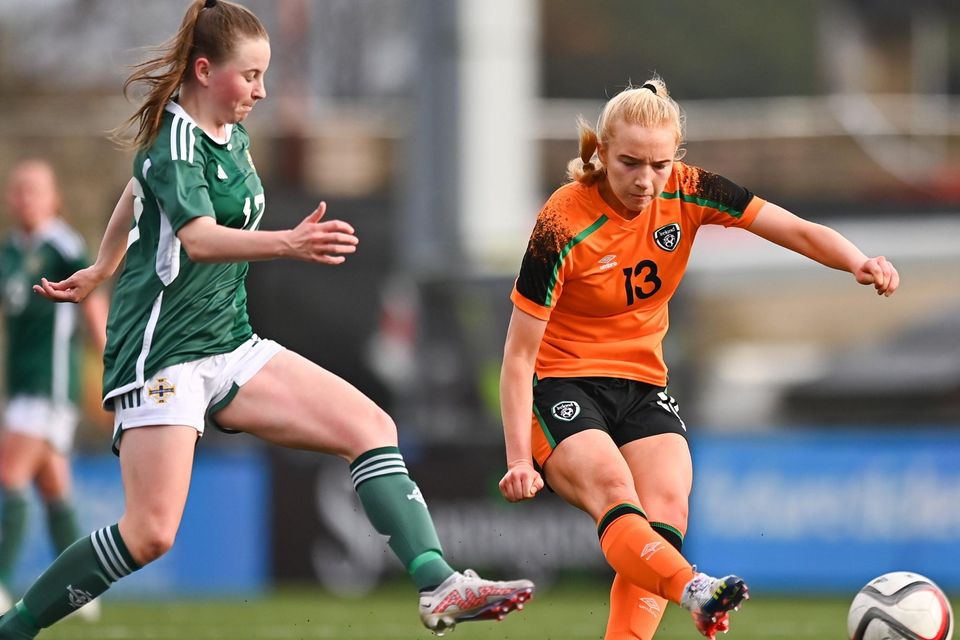 Grace Fitzpatrick-Ryan (right) is back in the Ireland Under-17 squad.
