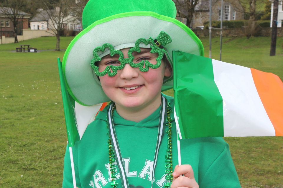 Rhys Cummins looking the part at the Newmarket St. Patrick's Parade. Photo by Sheila Fitzgerald