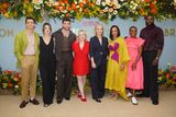 thumbnail: Luke Thompson, Claudia Jessie, Luke Newton, Nicola Coughlan, Jess Brownell, Golda Rosheuvel, Adjoa Andoh, and Martins Imhangbe attend a screening of series three of the Netflix period drama Bridgerton (Yui Mok/PA)