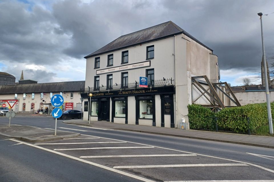 A Sale Agreed sign on the former Town & Country Mercantile business in New Ross, Co Wexford.
