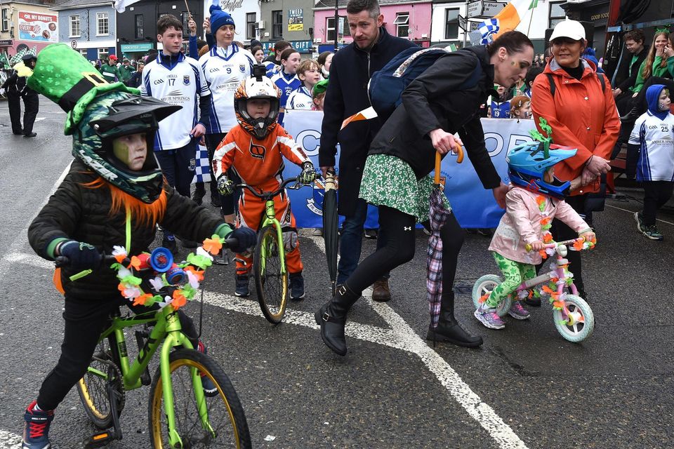 Courtown BMX Club in the St Patrick's Day parade in Gorey. Pic: JIm Campbell