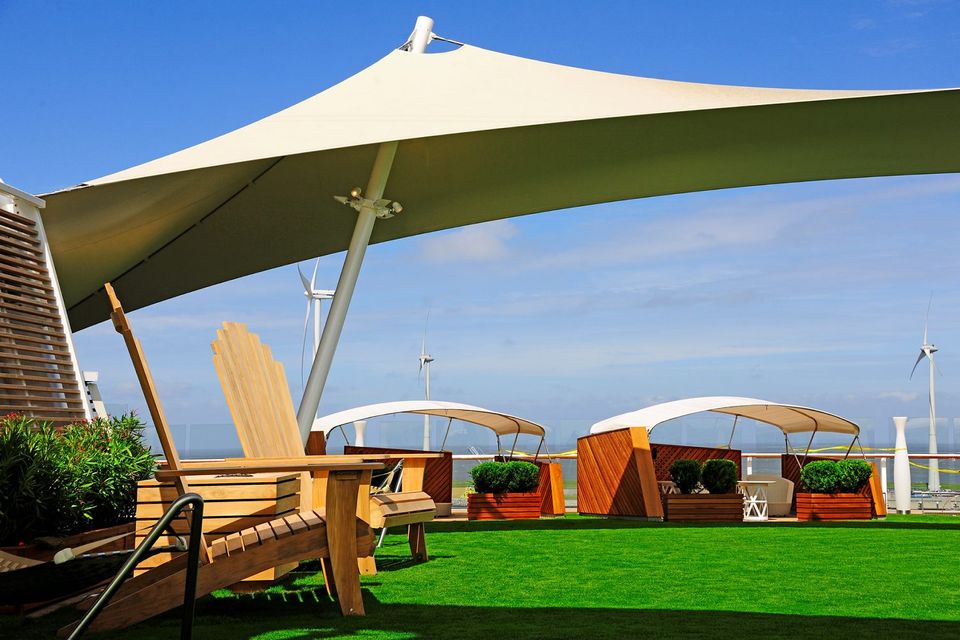 Celebrity Sihouette's Lawn Club cabanas. Photo: Celebrity Cruises