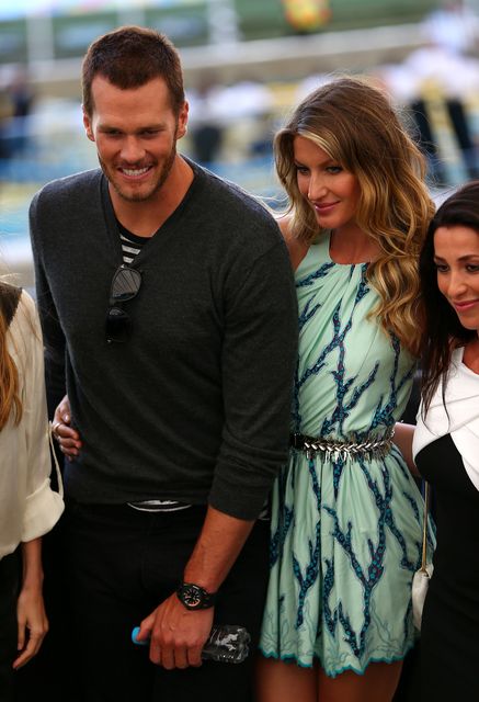 Gisele Bundchen and Tom Brady look like All American fashion heroes at the 2014 World Cup.