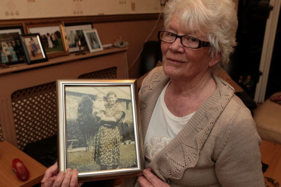5/2/13 Diane Croghan, Coolock,  with a picture of herself with her mother when she was 18 months old, just before she was sent to the Magdelene Laundries. Picture:Arthur Carron/Collins