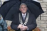 thumbnail: Cllr Pat Vance Cathaoirleach of Wicklow County Council, who laid a wreath at the Armistice day of remembrance in Bray today
Picture by Fergal Phillips.