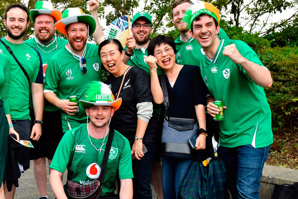 Ireland fans in Japan. PA Photo. Ashley Western/PA Wire.