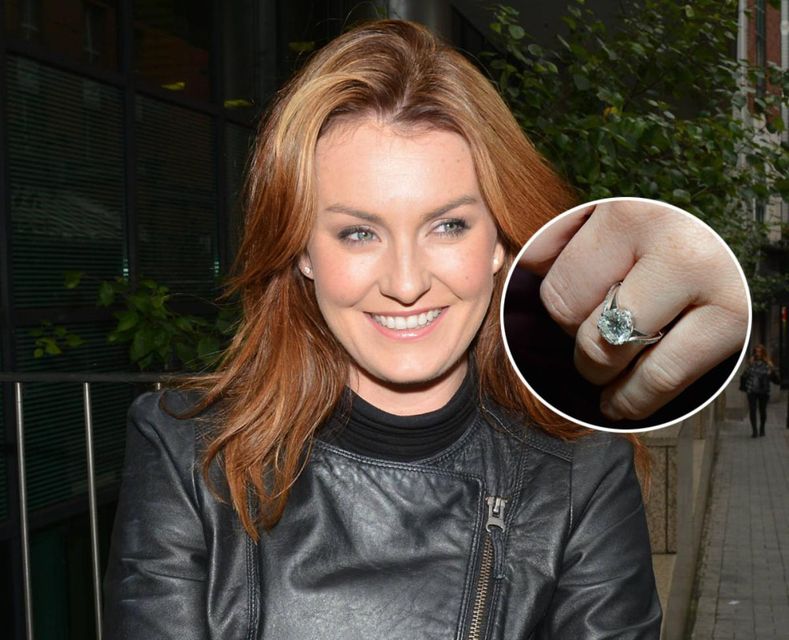 Mairead Farrell shows off her enormous diamond engagement ring from fiance Louis Ronan