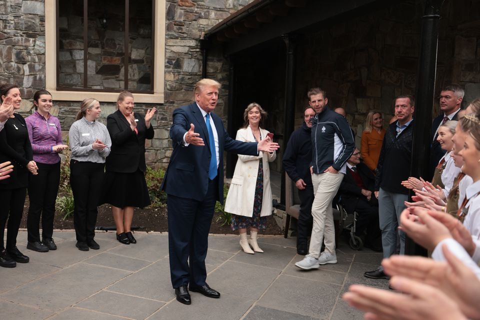 Donald Trump at Doonbeg. Photo: David Conachy