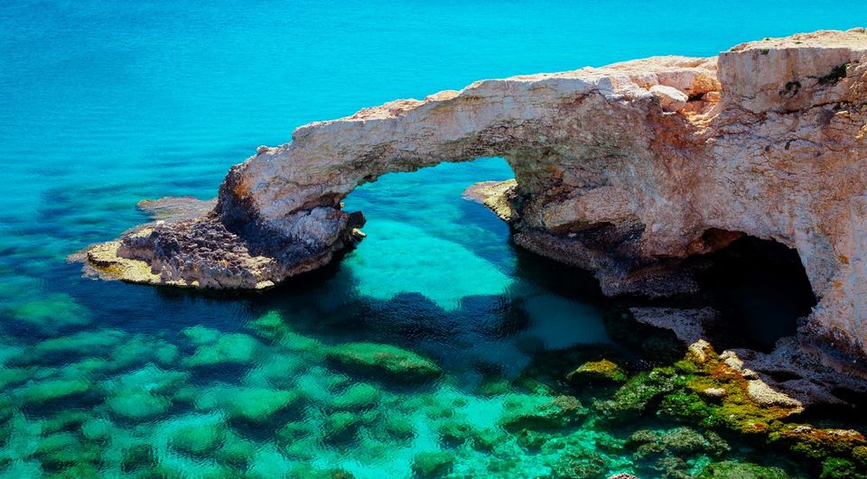 Sea arch near Ayia Napa, Cyprus. Photo: Deposit