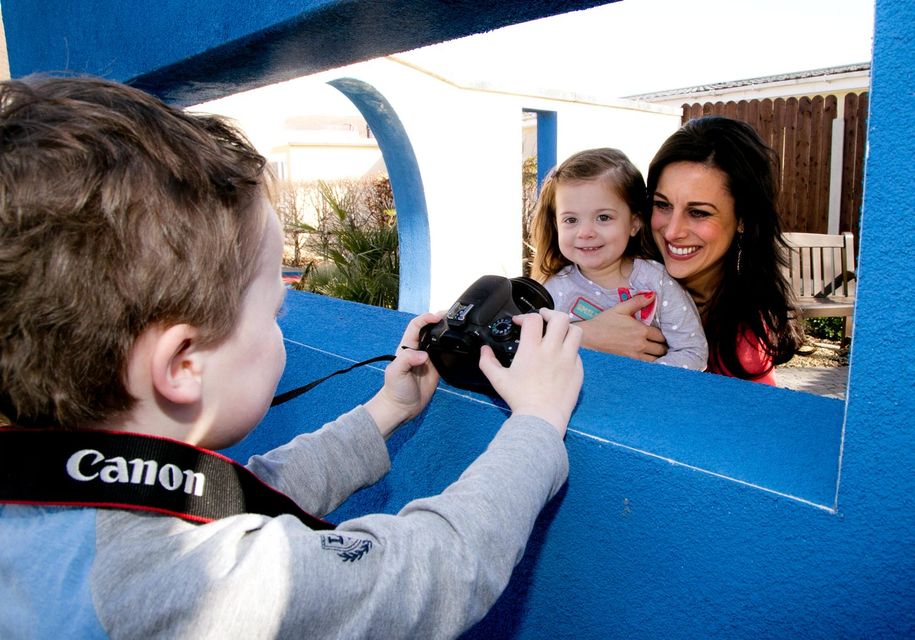 Lucy Kennedy and her children Holly (3) and  Jack (5) launching National Portrait Week for LauraLynn Ireland's Childrens Hospice, in association with Canon Ireland