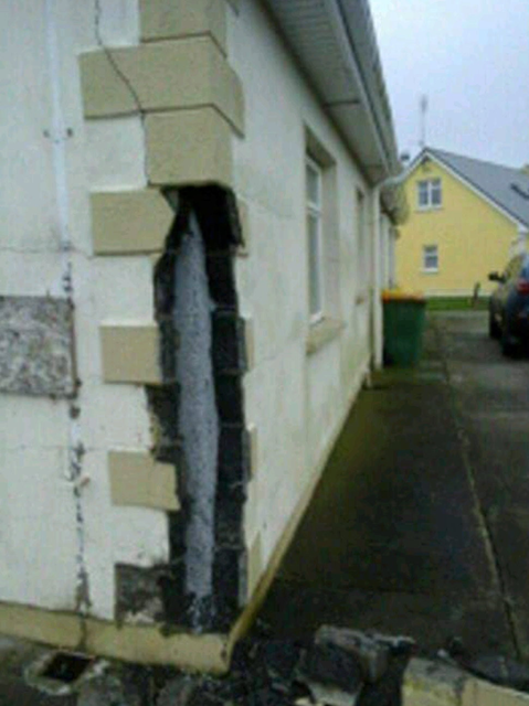 An example of a pyrite affected home