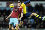 thumbnail: West Ham United's Andy Carroll and Arsenal's Laurent Koscielny