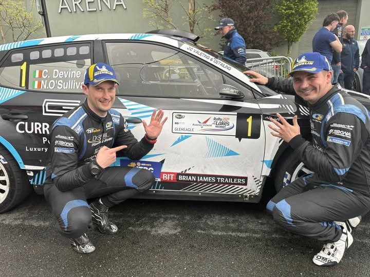 Killarney co-driver Noel O’Sullivan wins historic fifth Rally of the Lakes with Callum Devine