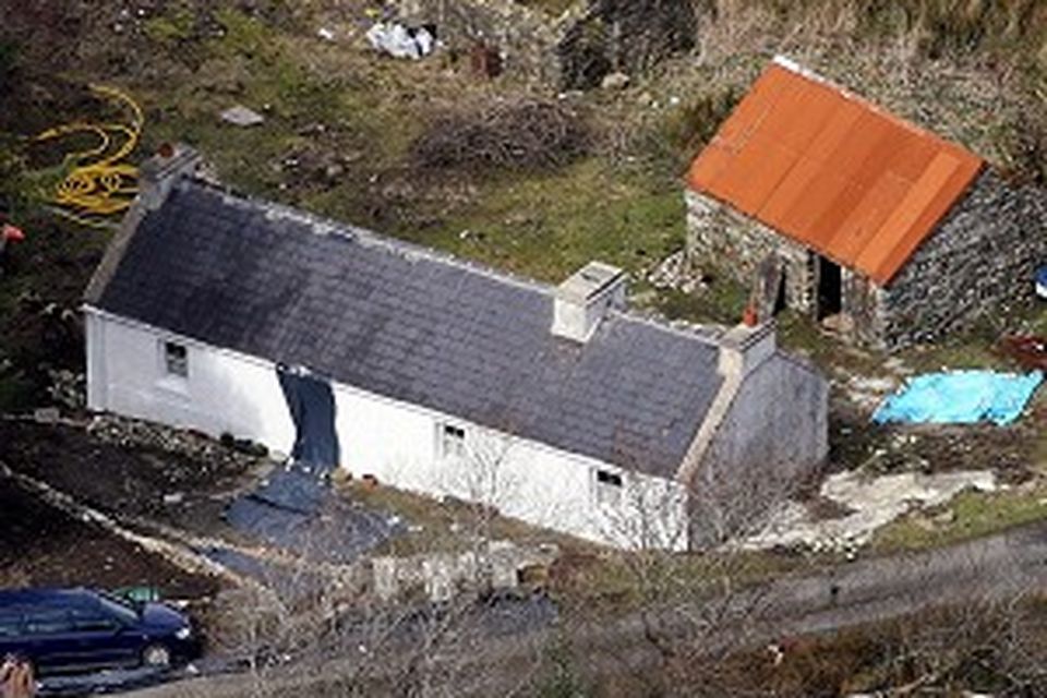 The house near the village of Glenties, Co Donegal, where former Sinn Fein member and British spy Denis Donaldson lived and was murdered