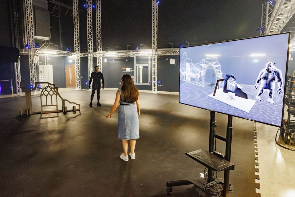 Preview images showing the advanced virtual production facility at Studio Ulster, located at Giant’s Park in Belfast (Liam McBurney/PA)