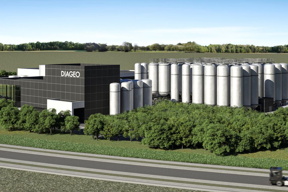A CGI rendering of the proposed site for Diageo's new brewery in Littleconnell, Newbridge, Co Kildare. Photo: Diageo
