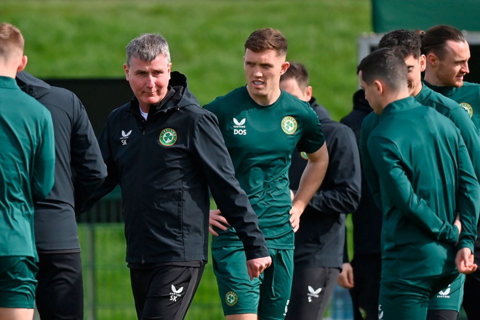 Stephen Kenny during a Republic of Ireland training session