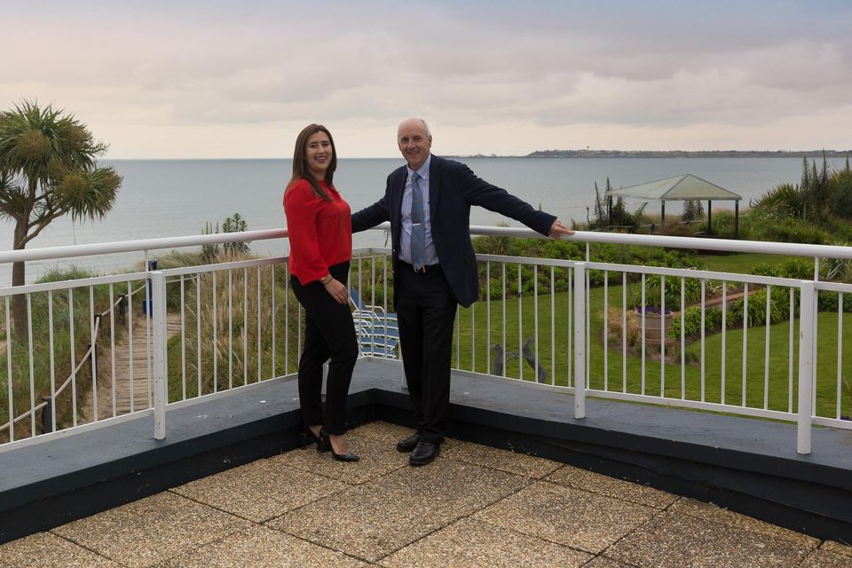 Laura and her father, Bill Kelly in Rosslare