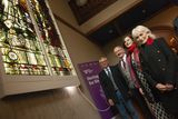 thumbnail: Michael Lakin, Michael Earley, Colette Langan (Irish Stained Glass) and Eliza Lambert pictured during the unveiling of the restored Rathaspeck Church stained glass window in Johnstown Castle on Thursday. Pic: Jim Campbell