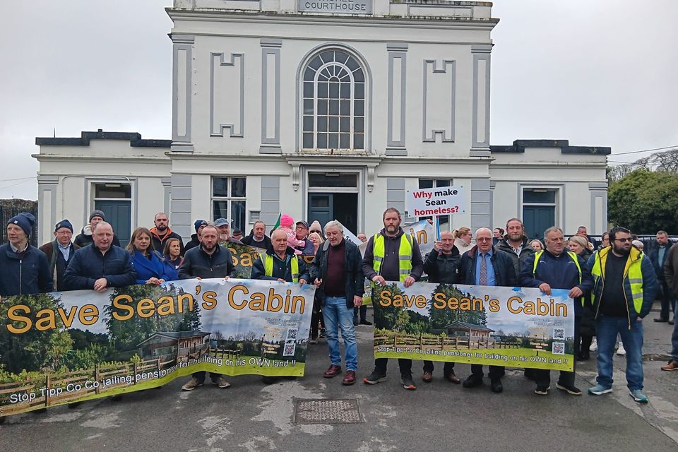 Supporters outside Cashel District Court
