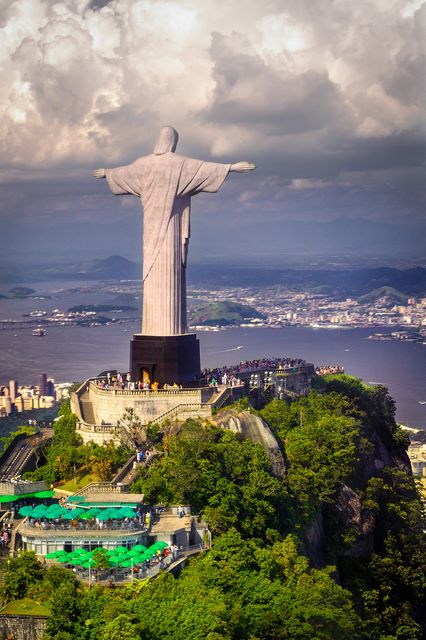 Christ the Redeemer statue on top of Corcovado, Rio de Janeiro, Brazil